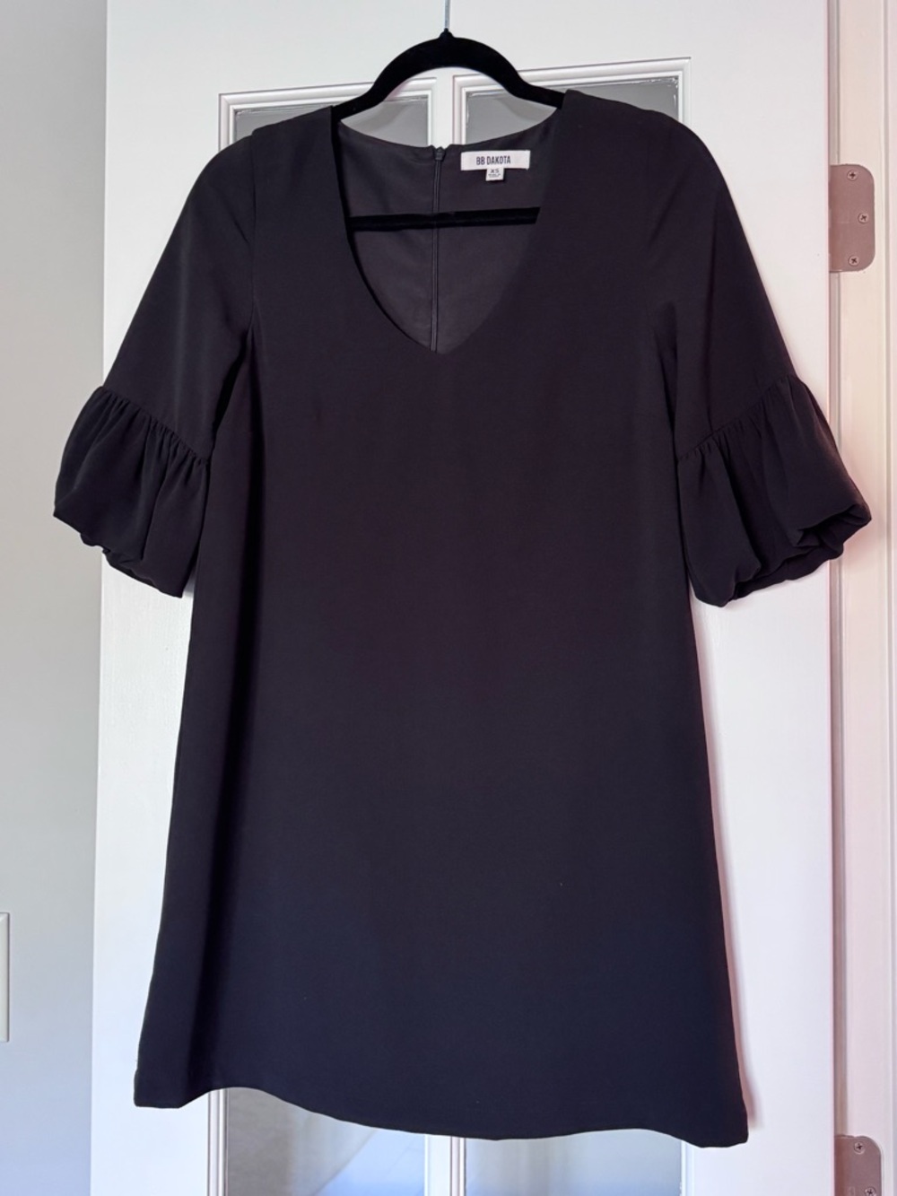 BB Dakota Black Ruffle-Sleeve Mini Dress - Sz XS